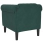 vidaXL Sillón de terciopelo verde oscuro