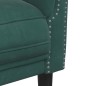 vidaXL Sillón de terciopelo verde oscuro