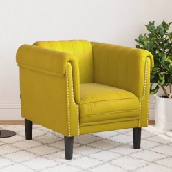 vidaXL Sillón de terciopelo amarillo