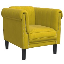 vidaXL Sillón de terciopelo amarillo
