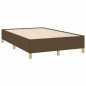 vidaXL Cama box spring con colchón y LED tela marrón oscuro 120x190 cm