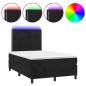 vidaXL Cama box spring con colchón y LED terciopelo negro 120x190 cm vidaXL Cama box spring con colchón y LED terciopelo negro 120x190 cm
