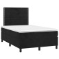 vidaXL Cama box spring con colchón y LED terciopelo negro 120x190 cm vidaXL Cama box spring con colchón y LED terciopelo negro 120x190 cm