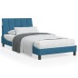 vidaXL Estructura de cama con luces LED terciopelo azul 100x200 cm vidaXL Estructura de cama con luces LED terciopelo azul 100x200 cm