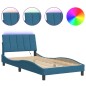 vidaXL Estructura de cama con luces LED terciopelo azul 100x200 cm vidaXL Estructura de cama con luces LED terciopelo azul 100x200 cm