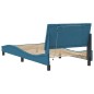 vidaXL Estructura de cama con luces LED terciopelo azul 100x200 cm vidaXL Estructura de cama con luces LED terciopelo azul 100x200 cm