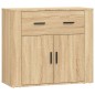 vidaXL Aparadores 3 piezas madera contrachapada color roble sonoma vidaXL Aparadores 3 piezas madera contrachapada color roble sonoma