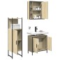vidaXL Set de muebles de baño 3 pzas madera contrachapada roble sonoma vidaXL Set de muebles de baño 3 pzas madera contrachapada roble sonoma