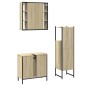 vidaXL Set de muebles de baño 3 pzas madera contrachapada roble sonoma vidaXL Set de muebles de baño 3 pzas madera contrachapada roble sonoma