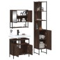 vidaXL Set de muebles baño 3 pzas madera contrachapada roble marrón vidaXL Set de muebles baño 3 pzas madera contrachapada roble marrón