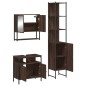 vidaXL Set de muebles baño 3 pzas madera contrachapada roble marrón vidaXL Set de muebles baño 3 pzas madera contrachapada roble marrón
