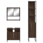 vidaXL Set de muebles baño 3 pzas madera contrachapada roble marrón vidaXL Set de muebles baño 3 pzas madera contrachapada roble marrón