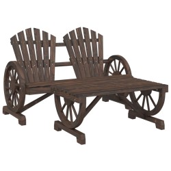 vidaXL Juego de muebles de jardín 2 piezas madera maciza de abeto