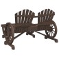 vidaXL Juego de muebles de jardín 2 piezas madera maciza de abeto vidaXL Juego de muebles de jardín 2 piezas madera maciza de abeto