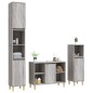 vidaXL Set de muebles de baño 3 pzas madera contrachapada gris sonoma vidaXL Set de muebles de baño 3 pzas madera contrachapada gris sonoma