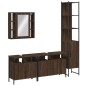 vidaXL Set de muebles de baño 4 pzas madera contrachapada marrón roble vidaXL Set de muebles de baño 4 pzas madera contrachapada marrón roble