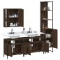 vidaXL Set de muebles de baño 4 pzas madera contrachapada marrón roble vidaXL Set de muebles de baño 4 pzas madera contrachapada marrón roble