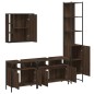 vidaXL Set de muebles de baño 4 pzas madera contrachapada marrón roble vidaXL Set de muebles de baño 4 pzas madera contrachapada marrón roble