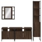 vidaXL Set de muebles de baño 4 pzas madera contrachapada marrón roble vidaXL Set de muebles de baño 4 pzas madera contrachapada marrón roble