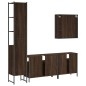 vidaXL Set de muebles de baño 4 pzas madera contrachapada marrón roble vidaXL Set de muebles de baño 4 pzas madera contrachapada marrón roble