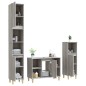 vidaXL Set de muebles de baño 3 pzas madera contrachapada gris sonoma vidaXL Set de muebles de baño 3 pzas madera contrachapada gris sonoma
