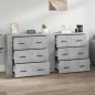 vidaXL Aparadores 2 uds madera contrachapada gris hormigón vidaXL Aparadores 2 uds madera contrachapada gris hormigón