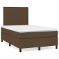 vidaXL Cama box spring con colchón y LED tela marrón oscuro 120x190 cm vidaXL Cama box spring con colchón y LED tela marrón oscuro 120x190 cm
