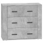 vidaXL Aparadores 2 uds madera contrachapada gris hormigón vidaXL Aparadores 2 uds madera contrachapada gris hormigón