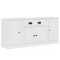 vidaXL Aparadores 3 uds madera contrachapada blanco brillo vidaXL Aparadores 3 uds madera contrachapada blanco brillo