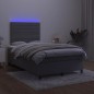 vidaXL Cama box spring colchón y LED terciopelo gris oscuro 120x190 cm vidaXL Cama box spring colchón y LED terciopelo gris oscuro 120x190 cm