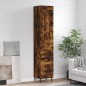 vidaXL Aparador de madera contrachapada roble ahumado 34,5x34x180 cm vidaXL Aparador de madera contrachapada roble ahumado 34,5x34x180 cm