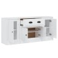vidaXL Aparadores 3 uds madera contrachapada blanco brillo vidaXL Aparadores 3 uds madera contrachapada blanco brillo