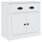 vidaXL Aparadores 3 uds madera contrachapada blanco brillo vidaXL Aparadores 3 uds madera contrachapada blanco brillo