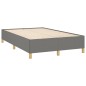 vidaXL Cama box spring con colchón y LED tela marrón oscuro 120x190 cm