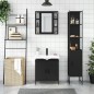 vidaXL Set de muebles de baño 3 piezas madera contrachapada negro vidaXL Set de muebles de baño 3 piezas madera contrachapada negro