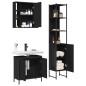 vidaXL Set de muebles de baño 3 piezas madera contrachapada negro vidaXL Set de muebles de baño 3 piezas madera contrachapada negro