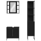 vidaXL Set de muebles de baño 3 piezas madera contrachapada negro vidaXL Set de muebles de baño 3 piezas madera contrachapada negro