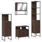 vidaXL Set de muebles baño 4 pzas madera contrachapada roble marrón vidaXL Set de muebles baño 4 pzas madera contrachapada roble marrón