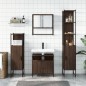vidaXL Set de muebles baño 4 pzas madera contrachapada roble marrón vidaXL Set de muebles baño 4 pzas madera contrachapada roble marrón