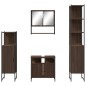 vidaXL Set de muebles baño 4 pzas madera contrachapada roble marrón vidaXL Set de muebles baño 4 pzas madera contrachapada roble marrón