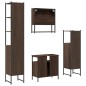 vidaXL Set de muebles baño 4 pzas madera contrachapada roble marrón vidaXL Set de muebles baño 4 pzas madera contrachapada roble marrón