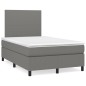 vidaXL Cama box spring con colchón y LED tela marrón oscuro 120x190 cm vidaXL Cama box spring con colchón y LED tela marrón oscuro 120x190 cm