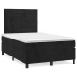vidaXL Cama box spring con colchón y LED terciopelo negro 120x190 cm vidaXL Cama box spring con colchón y LED terciopelo negro 120x190 cm
