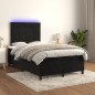 vidaXL Cama box spring con colchón y LED terciopelo negro 120x190 cm vidaXL Cama box spring con colchón y LED terciopelo negro 120x190 cm
