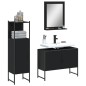 vidaXL Set de muebles de baño 3 piezas madera contrachapada negro vidaXL Set de muebles de baño 3 piezas madera contrachapada negro