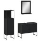 vidaXL Set de muebles de baño 3 piezas madera contrachapada negro vidaXL Set de muebles de baño 3 piezas madera contrachapada negro