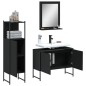 vidaXL Set de muebles de baño 3 piezas madera contrachapada negro vidaXL Set de muebles de baño 3 piezas madera contrachapada negro