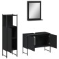 vidaXL Set de muebles de baño 3 piezas madera contrachapada negro vidaXL Set de muebles de baño 3 piezas madera contrachapada negro