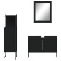 vidaXL Set de muebles de baño 3 piezas madera contrachapada negro vidaXL Set de muebles de baño 3 piezas madera contrachapada negro