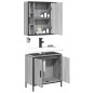vidaXL Set de muebles de baño 2 pzas madera contrachapada gris sonoma